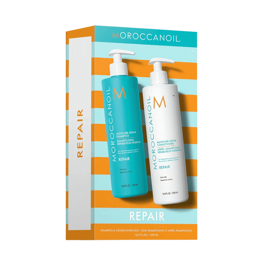Moroccanoil Moisture Repair Shampoo & Conditioner Duo 500ml - Gjafasett