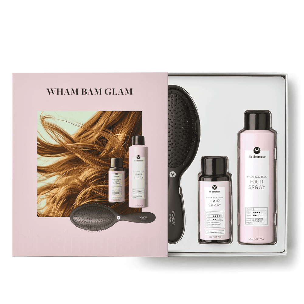 HH Simonsen Hairspray + Wonder Brush - Gjafasett