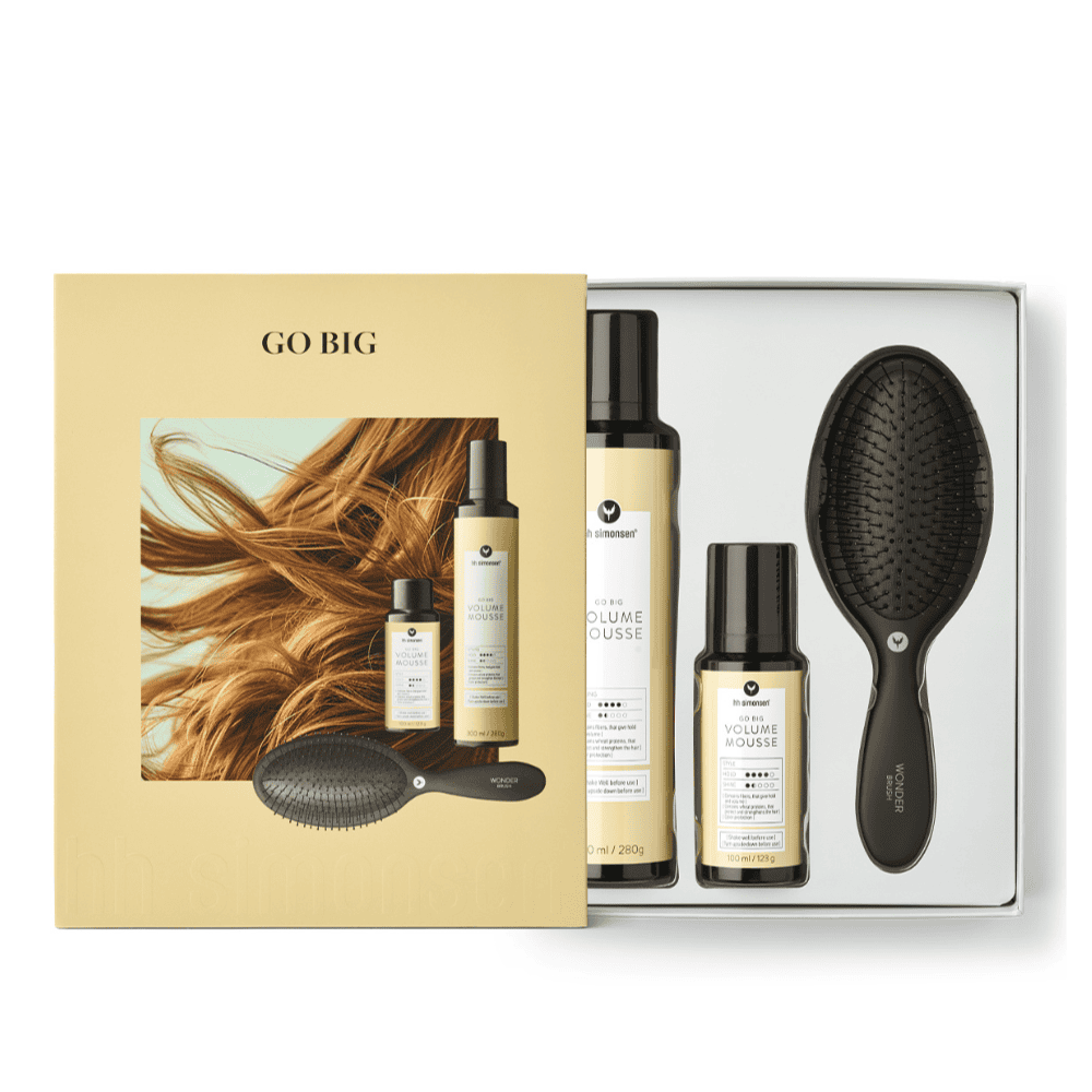 HH Simonsen Volume Mousse + Wonder Brush - Gjafasett