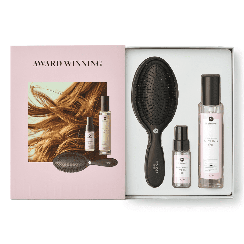 HH Simonsen Styling Oil + Wonder Brush - Gjafasett